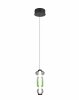 Lampa wisząca LED pojedyncza szklany klosz ściemnialna MINERVA 334310117 Trio zielona/czarna jadalniana nad stół